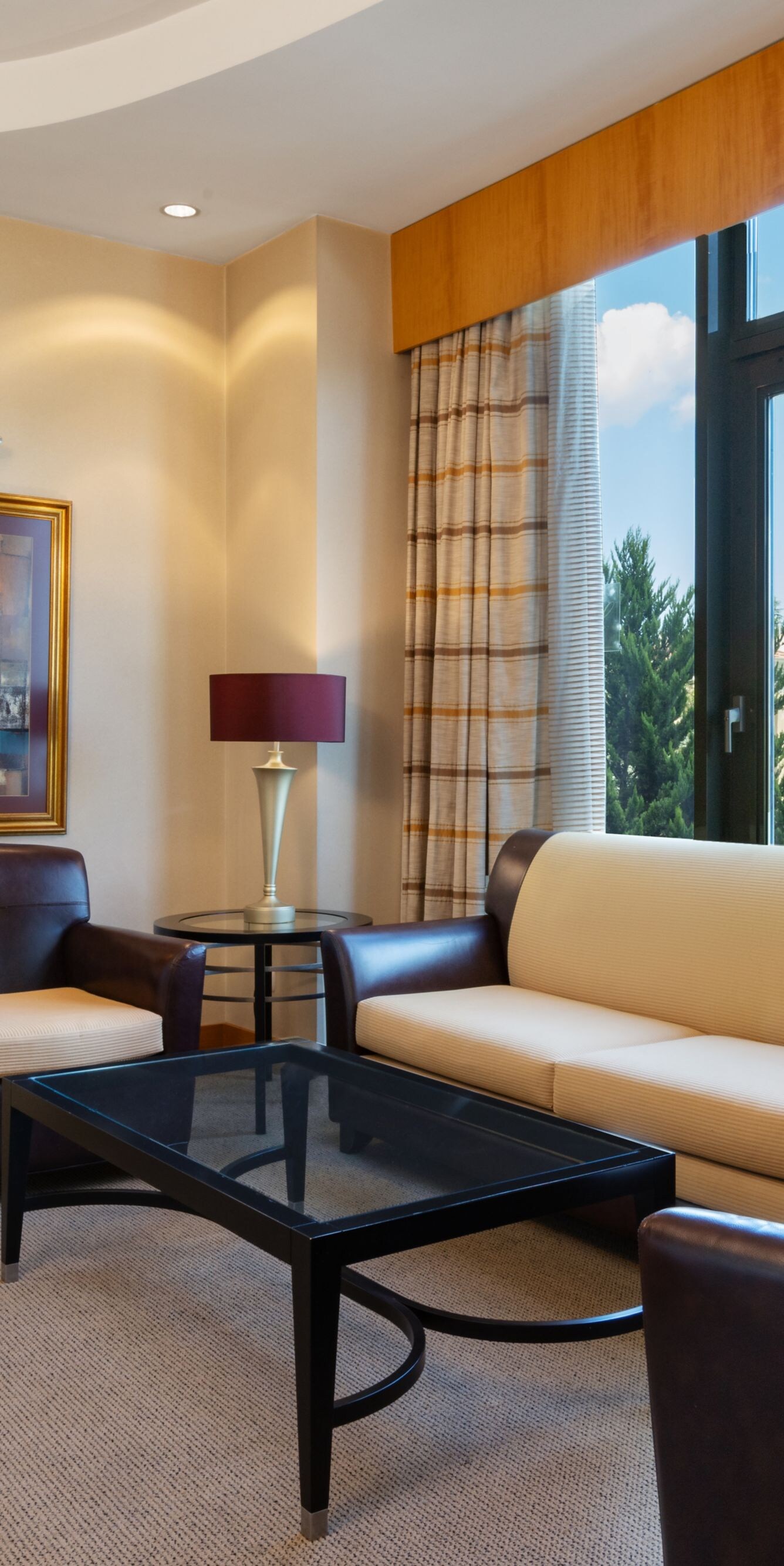 Two Bedroom Suite living room with large windows
