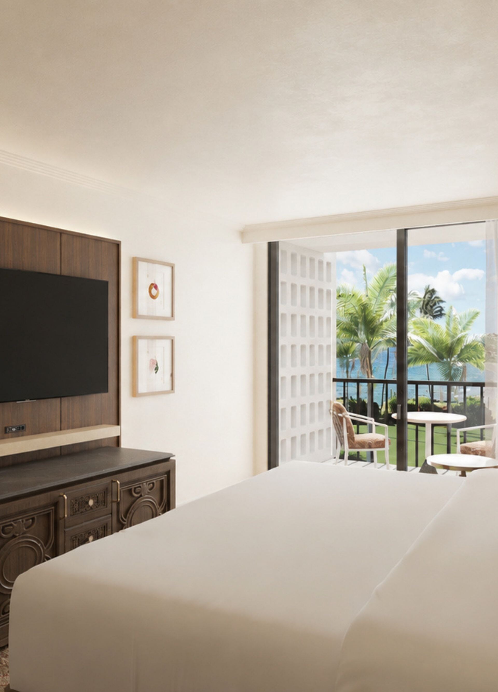 Royal Hawaiian guest room with two beds, private l