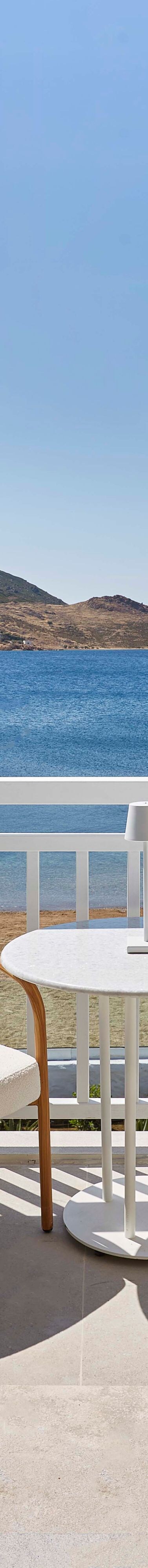 Beachfront balcony overlooking Grikos Bay