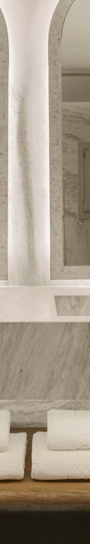 Marble bathroom with double vanity