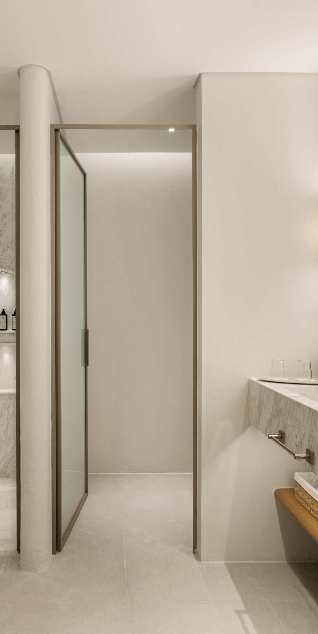luxury bathroom with tub and shower