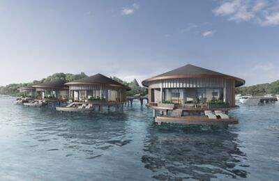 Overwater Villas with panoramic sea views