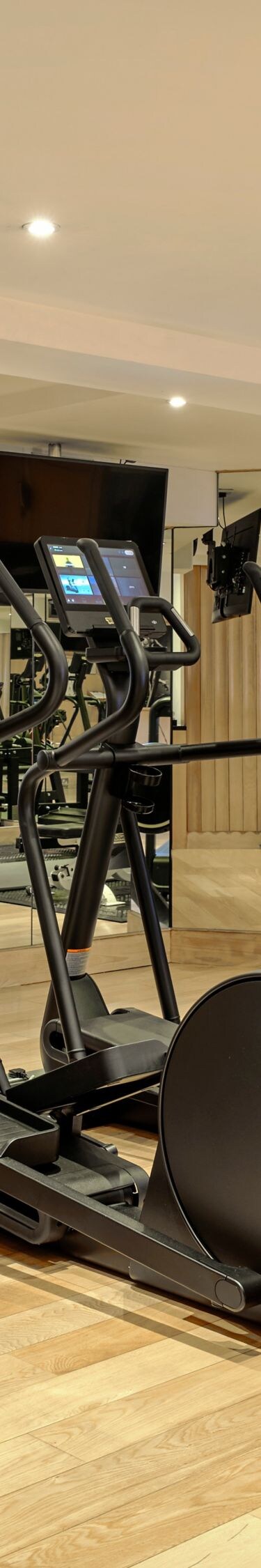 Fitness facility with modern technogym equipment 