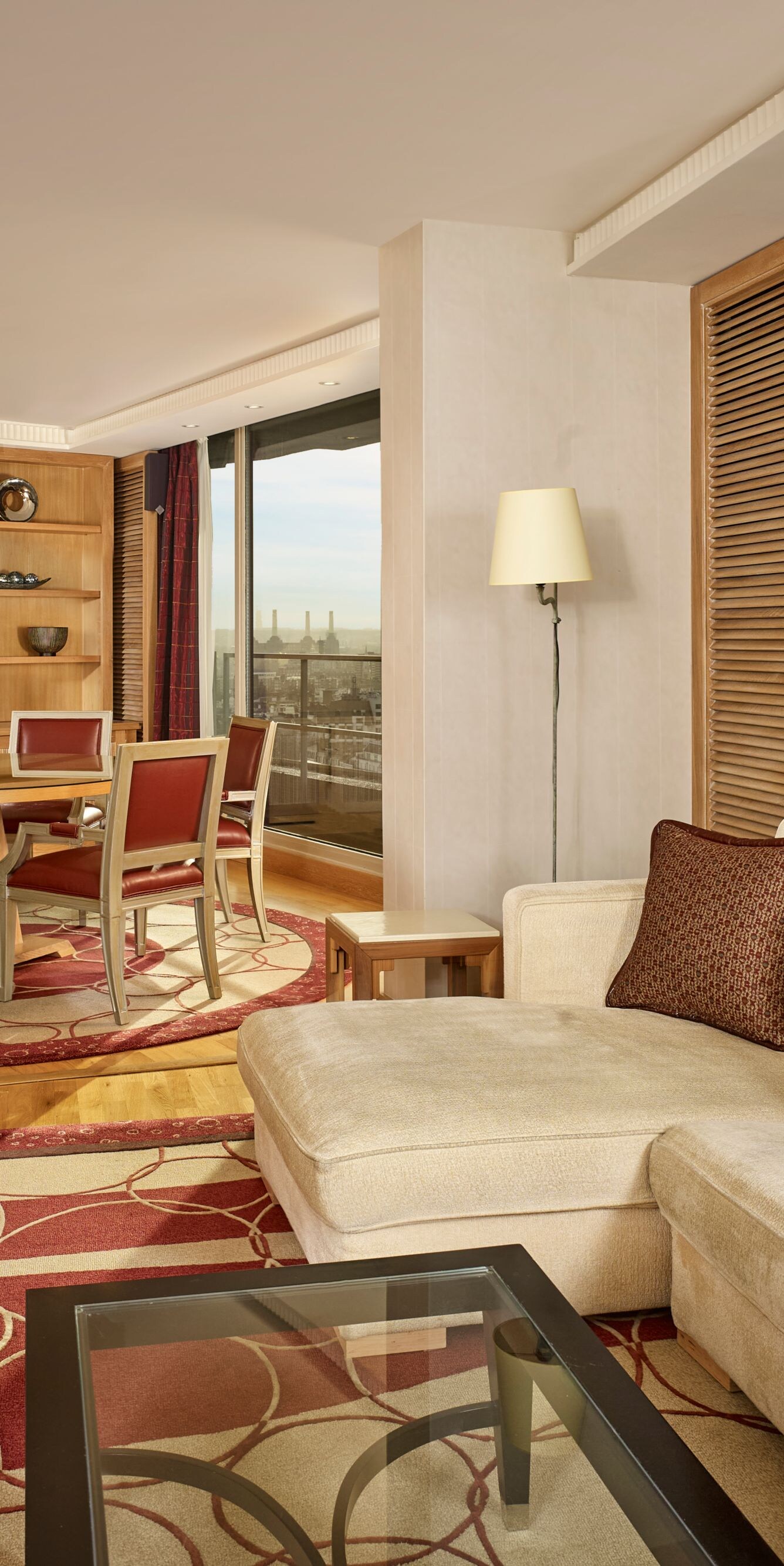Living and dining area in a Penthouse Suite