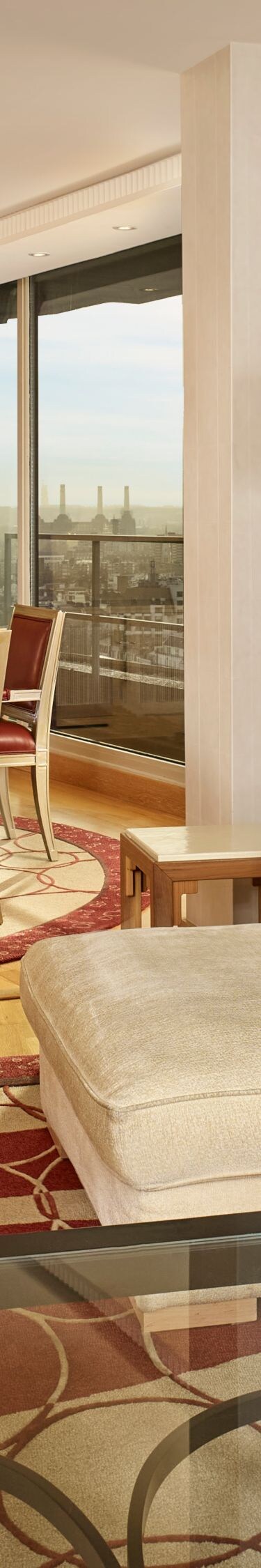 Living and dining area in a Penthouse Suite