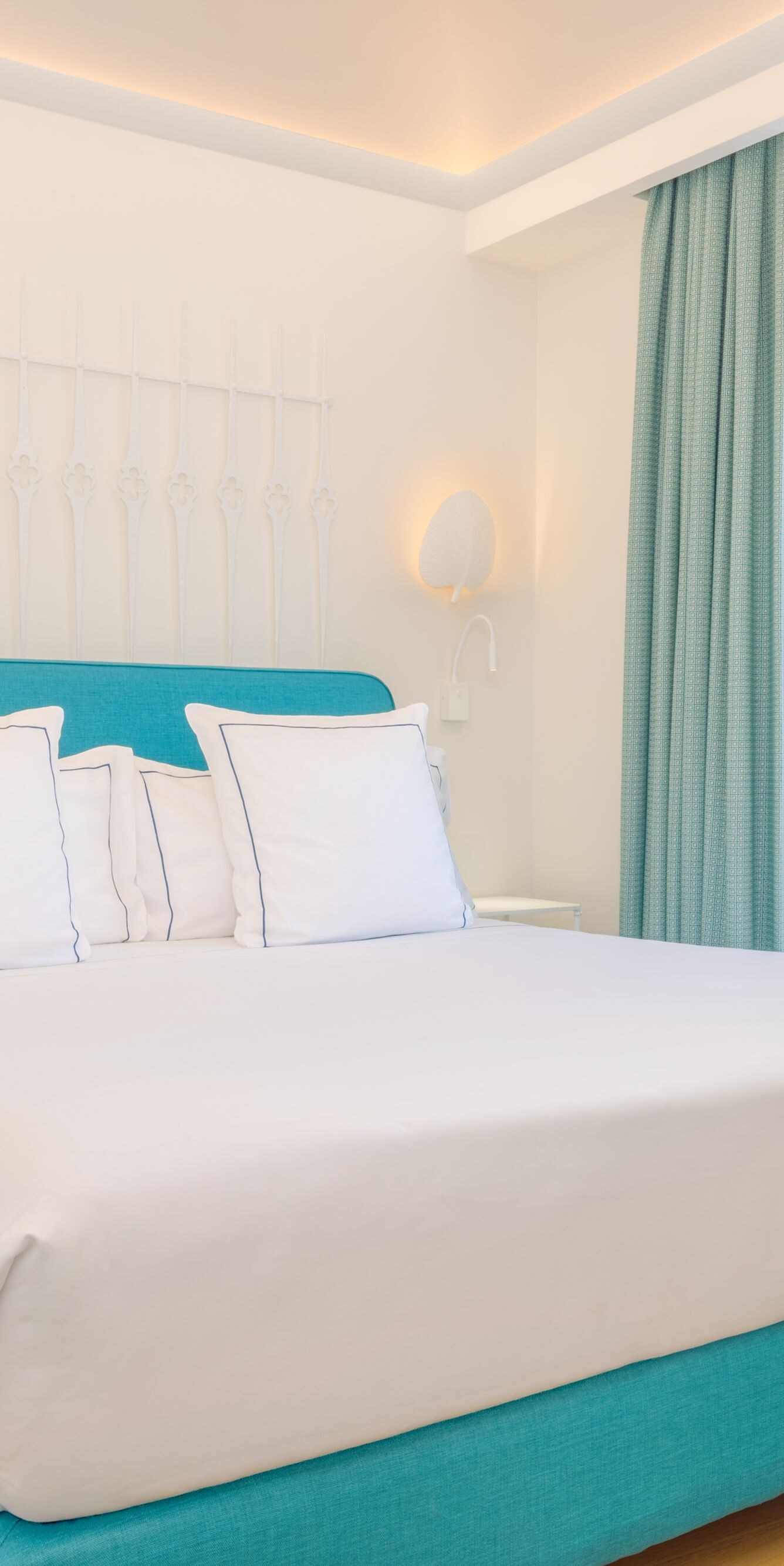 Bright guest room with king bed and patio access