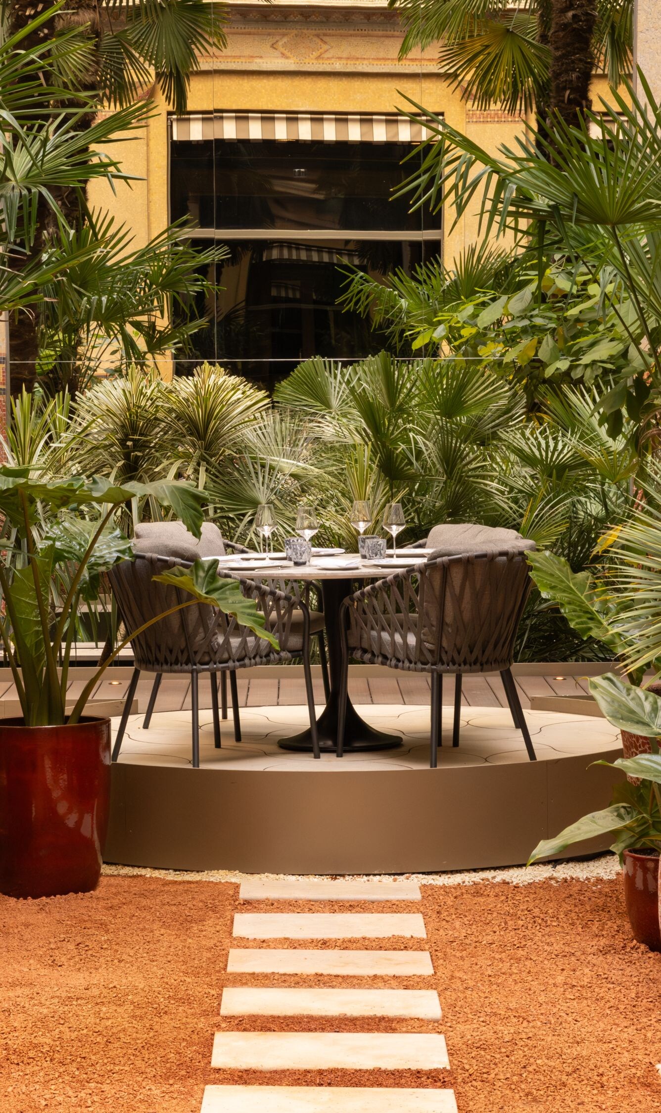 Decoration of the summer patio