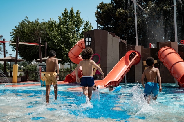 Kids having fun at the Park Kidz pool