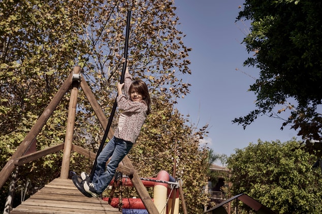 Child enjoying the zipline at Park Kidz