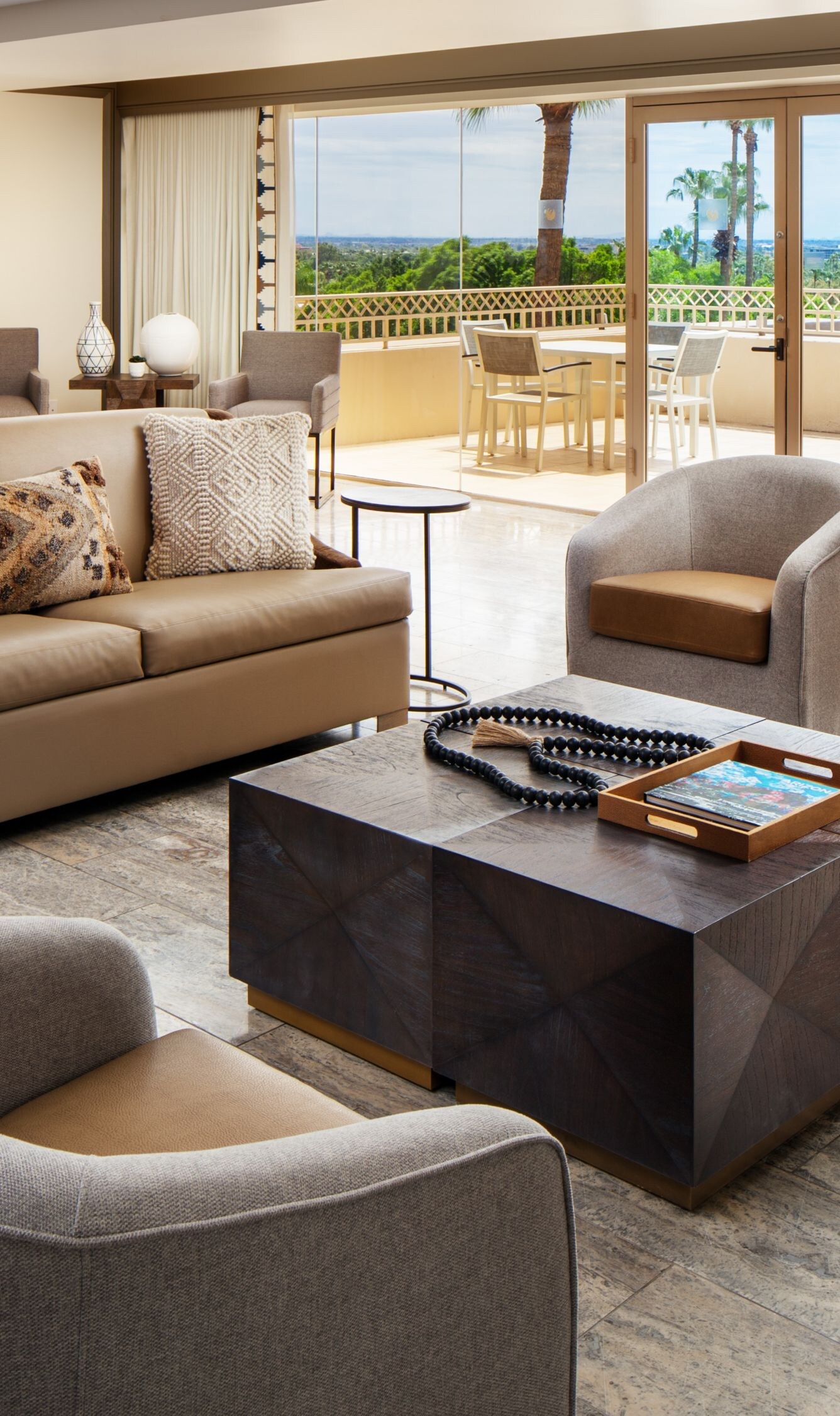 The Phoenician Suite Living Area.