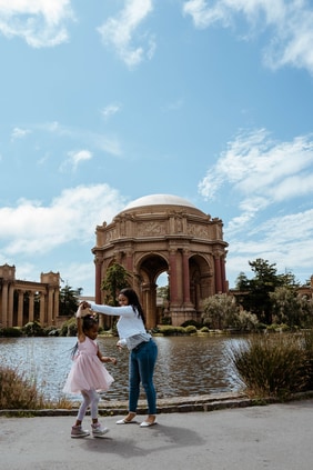 Family at the Palace of Fine Arts