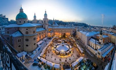 Festive stalls at Salzburg Christmas Market