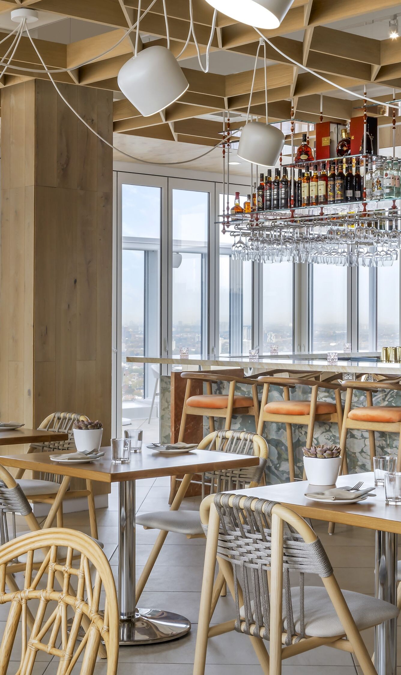 Interior Restaurant, Rooftop, City View