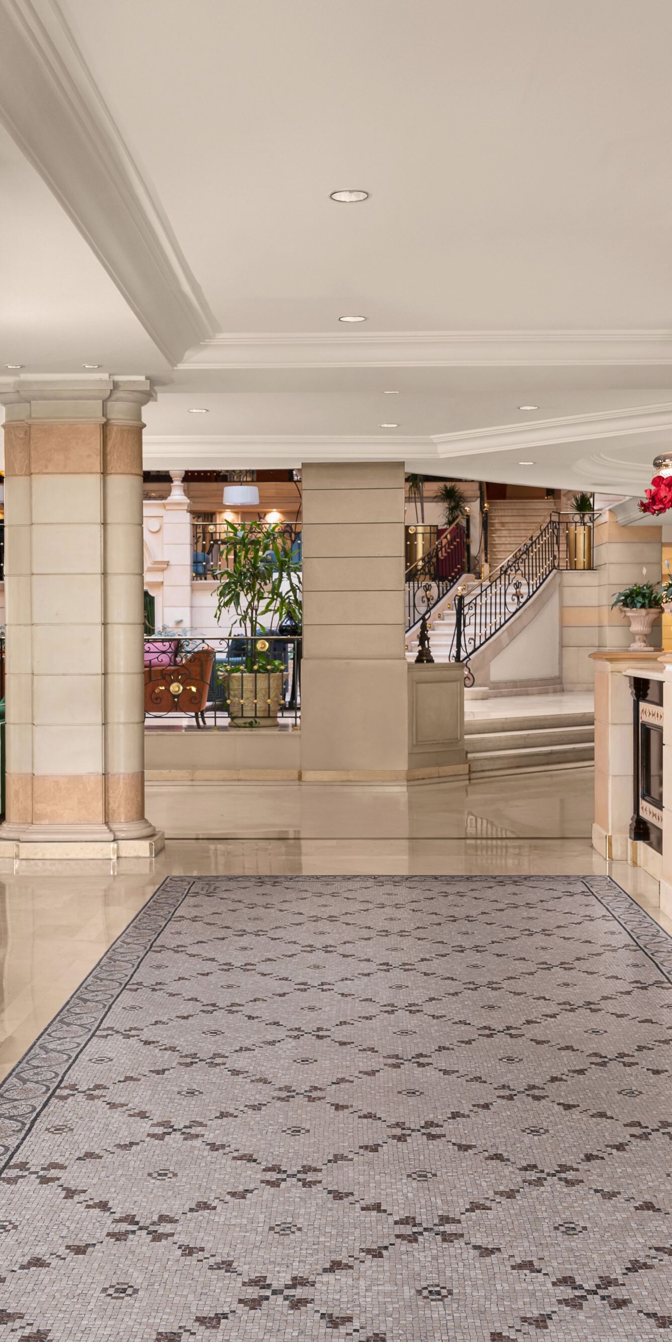The front desk and check-in area