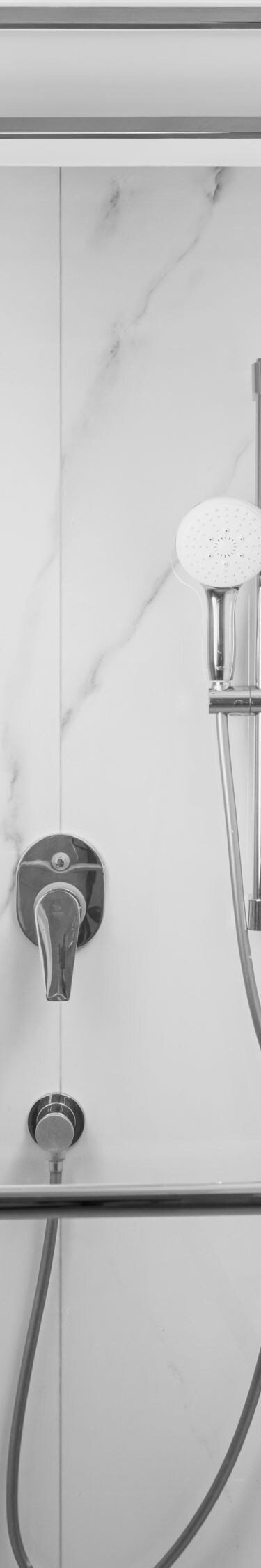 Luxurious bathroom shower, premium finishes.