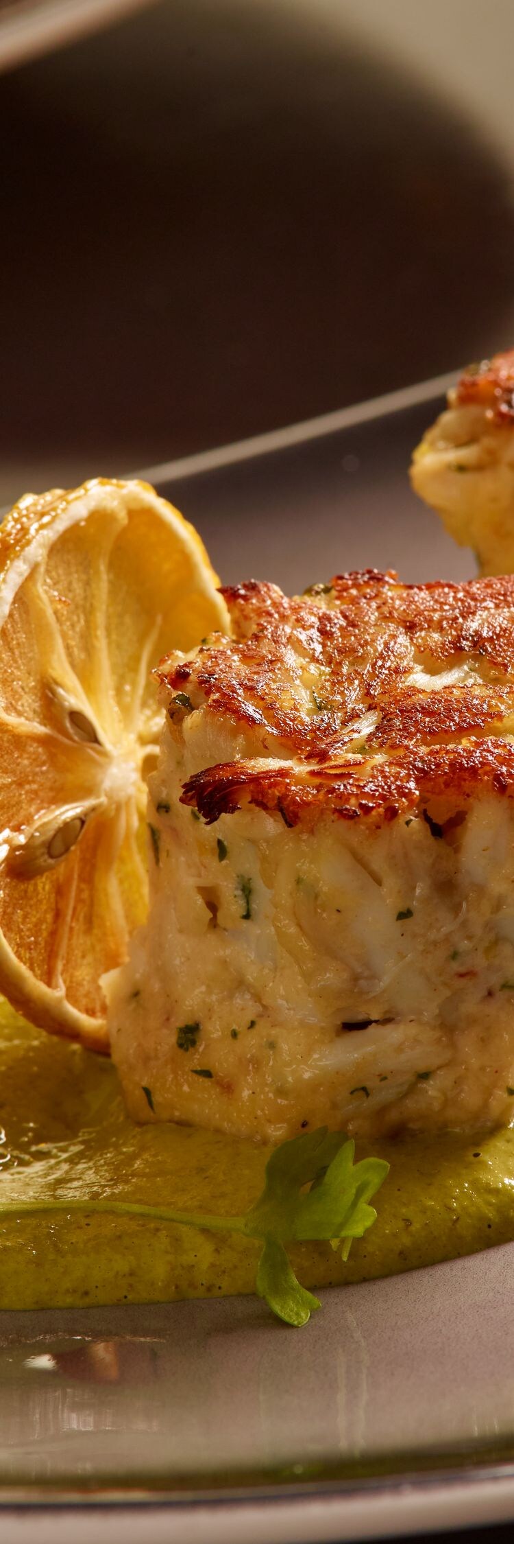 Crab cakes on plate