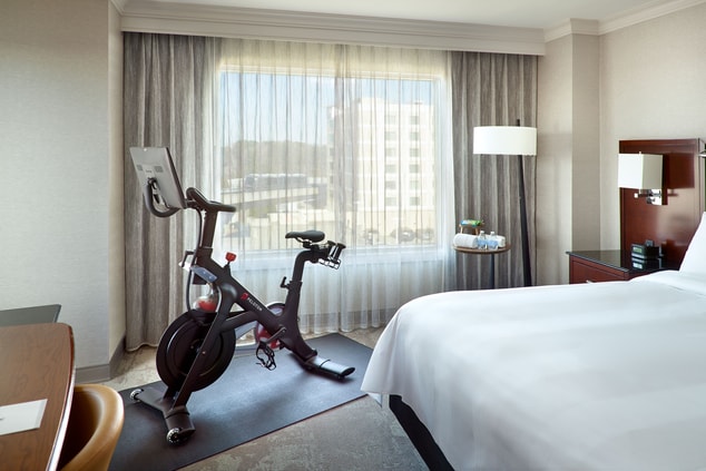 peloton bike in guest room