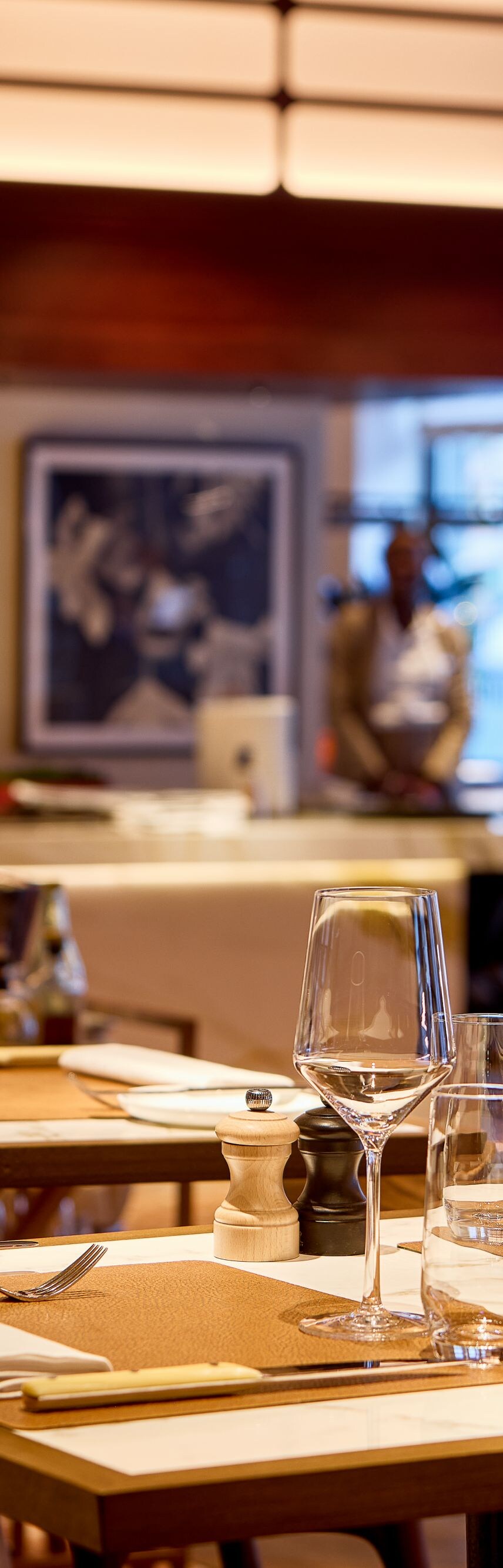 Midtown Grill dining area with open show kitchen