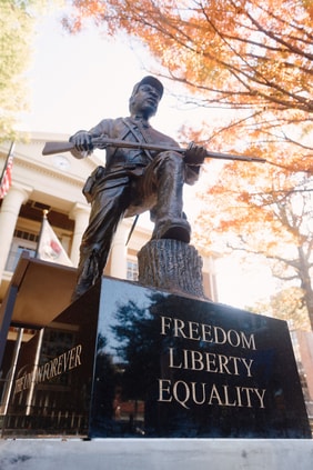 March to Freedom Statue during Fall