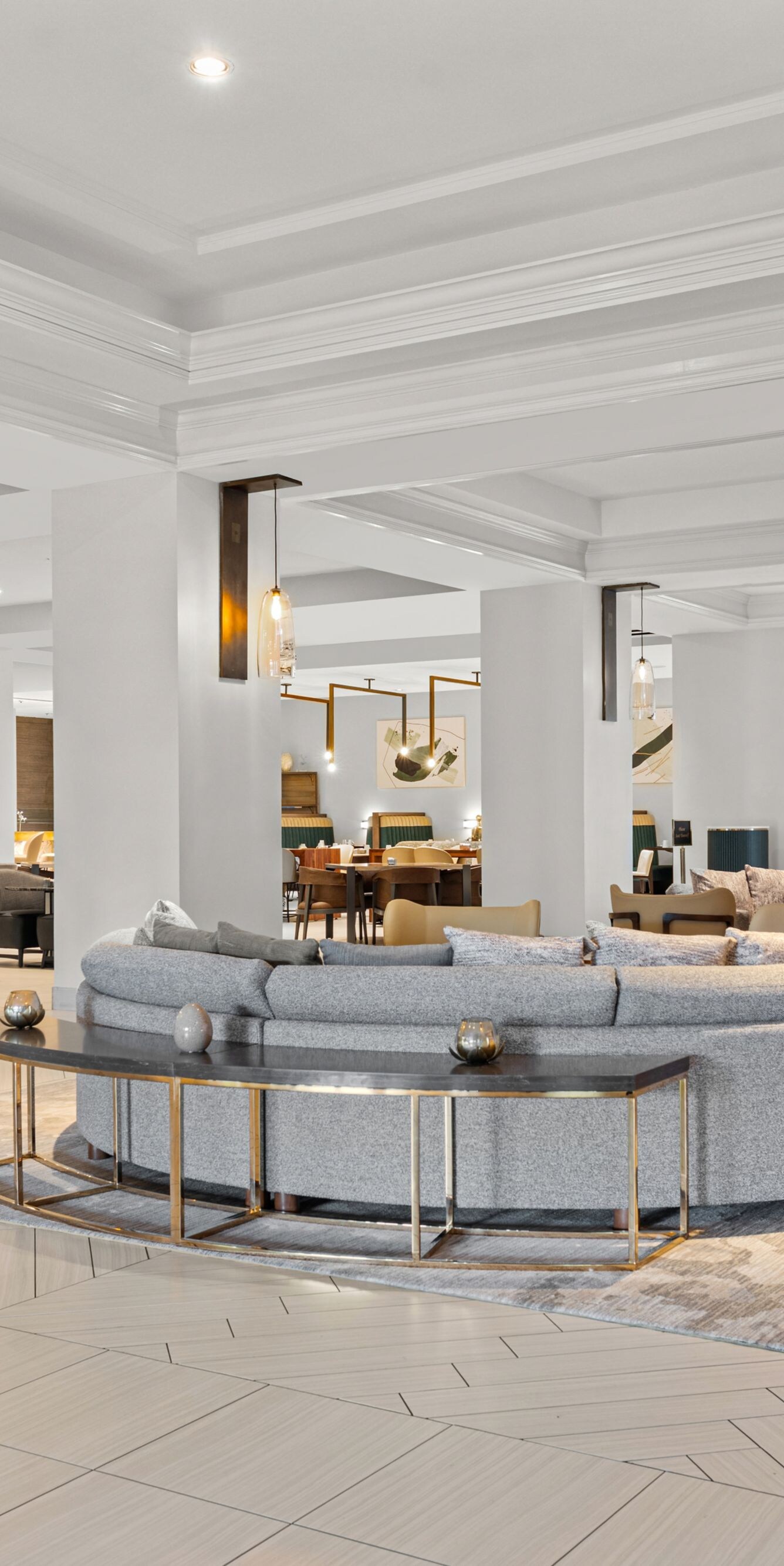 couches and chairs in hotel lobby