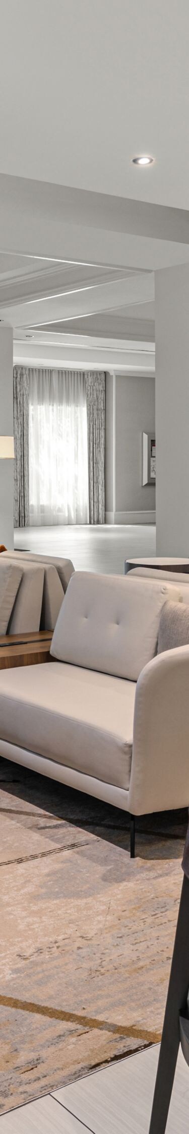 assortment of couches and chairs in seating area
