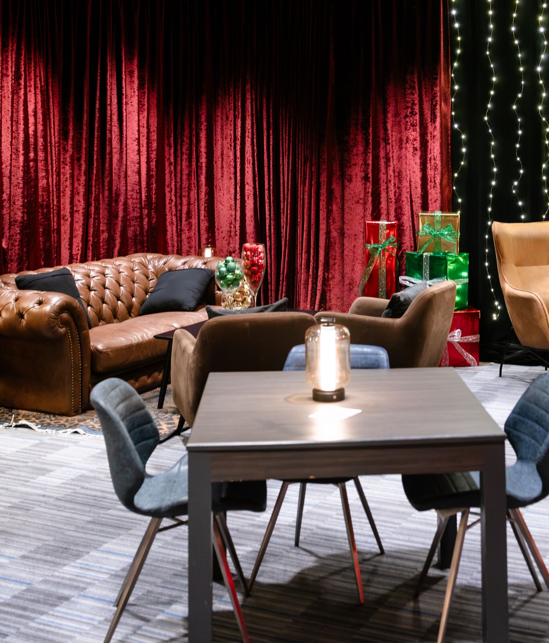 Sophisticated lounge seating area