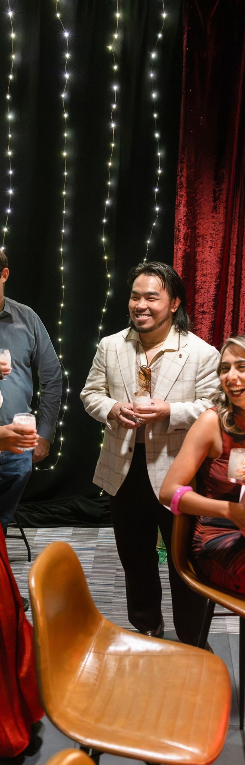 Holiday networking reception event