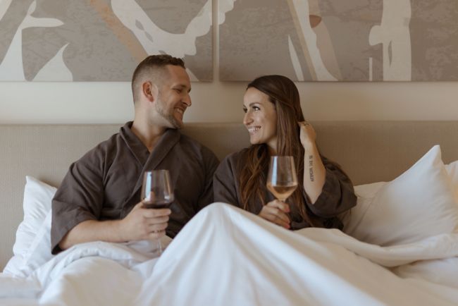 couple in guest room