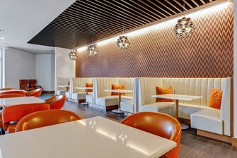 Row of lounge booths