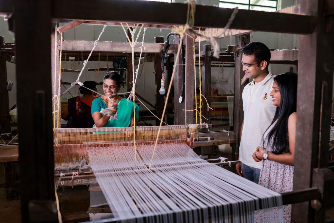 Handloom site visited by guests