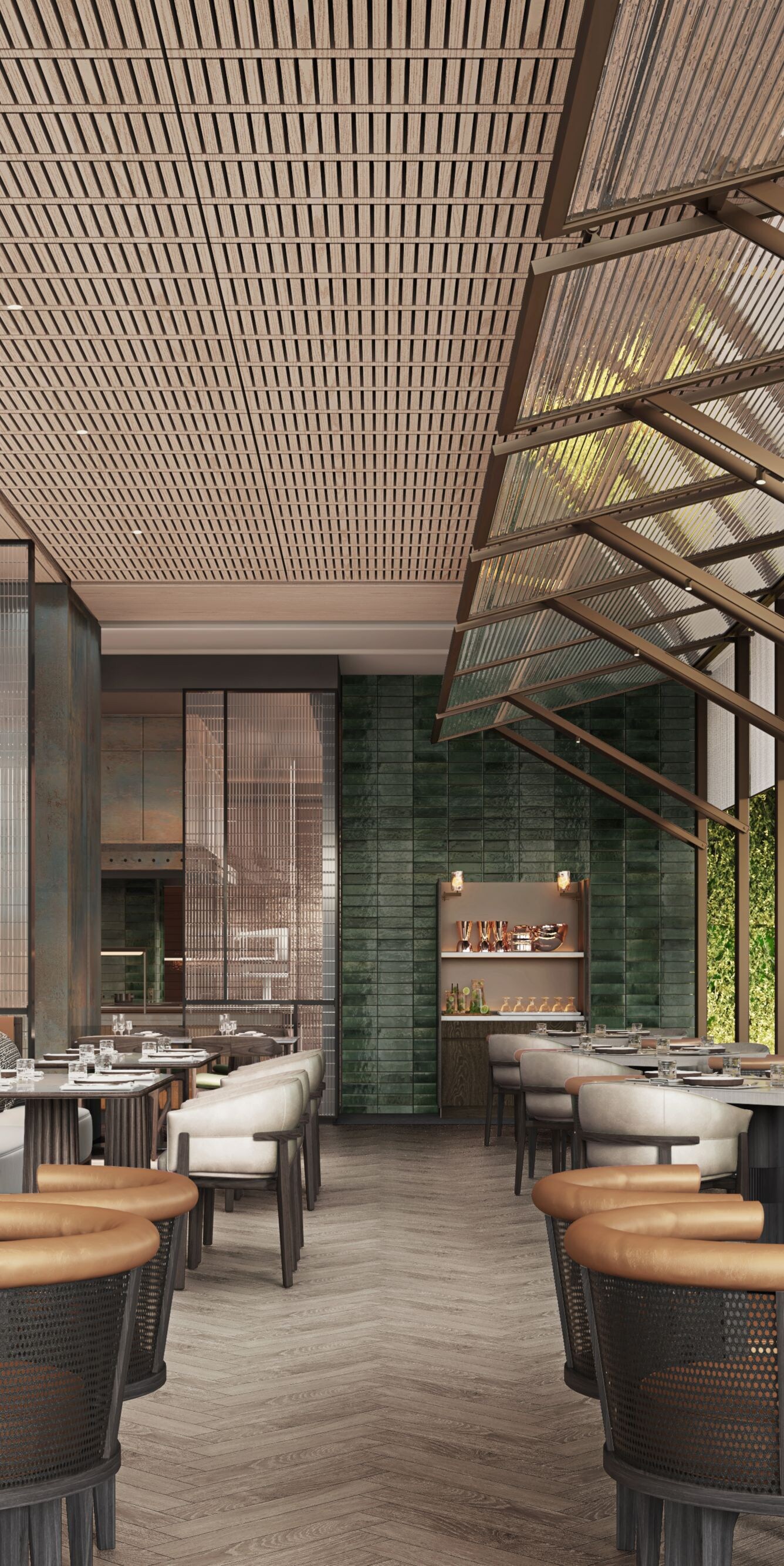 contemporary restaurant interior 