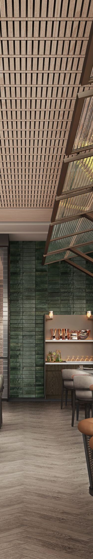 contemporary restaurant interior 