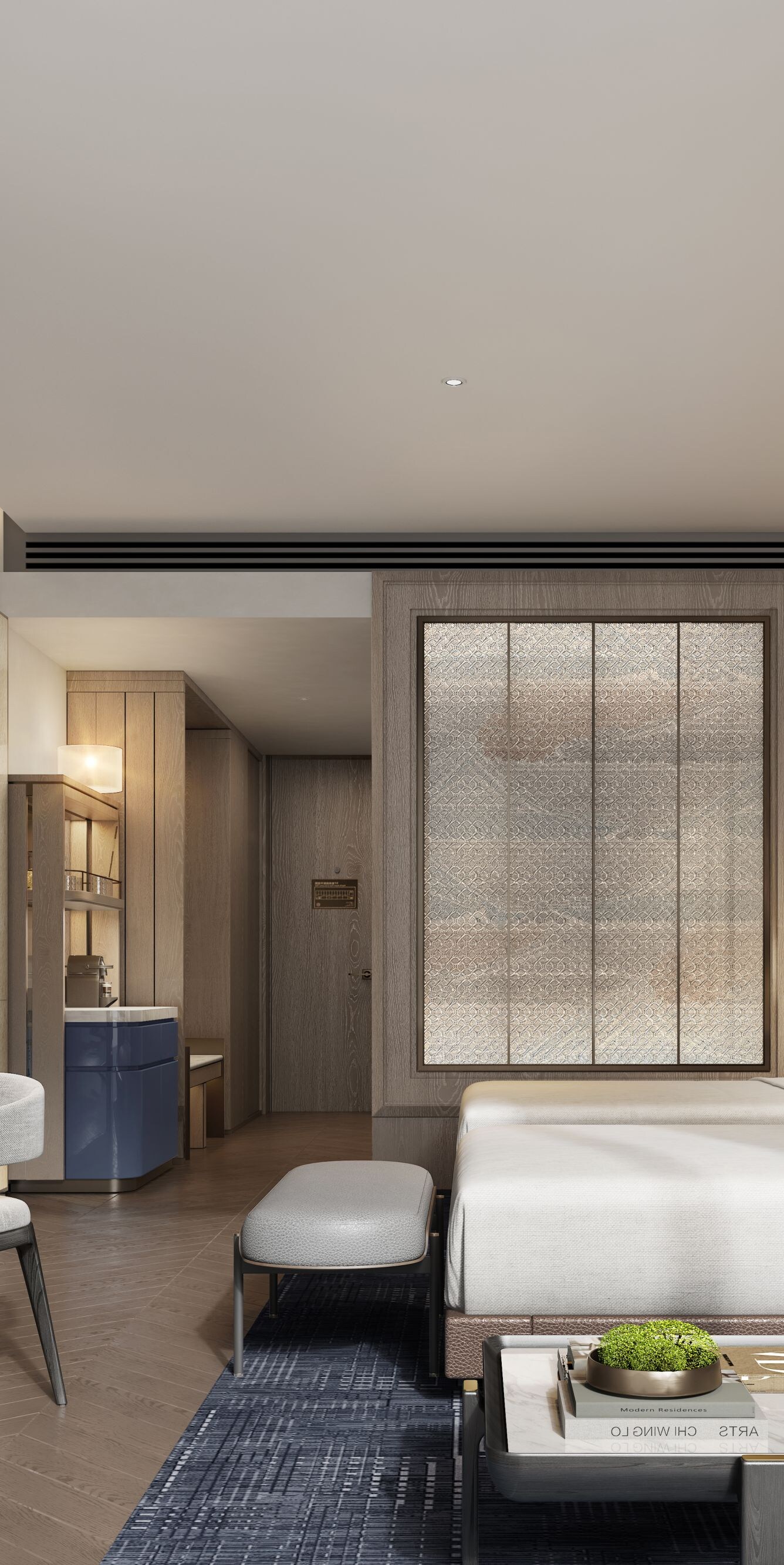 two beds in guest room