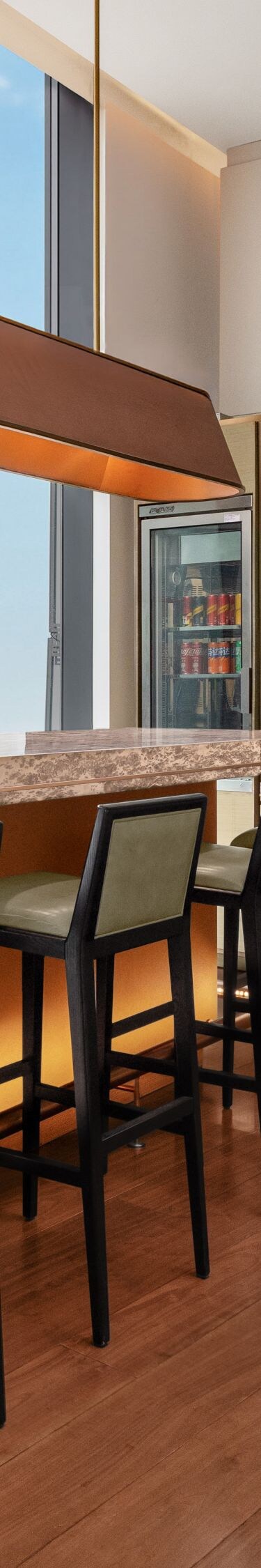 M Club Lounge communal seating area