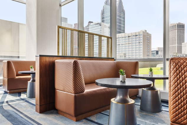 FUELL Lounge seating with city views