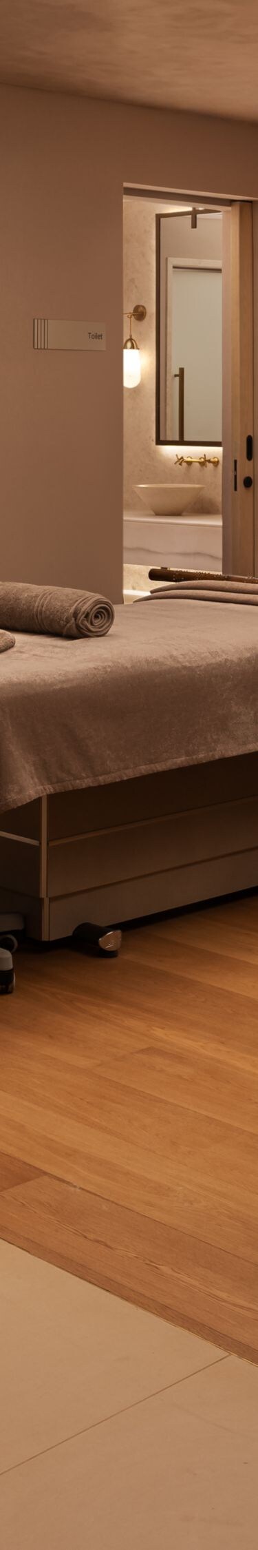 Spa suite with massage beds and tub