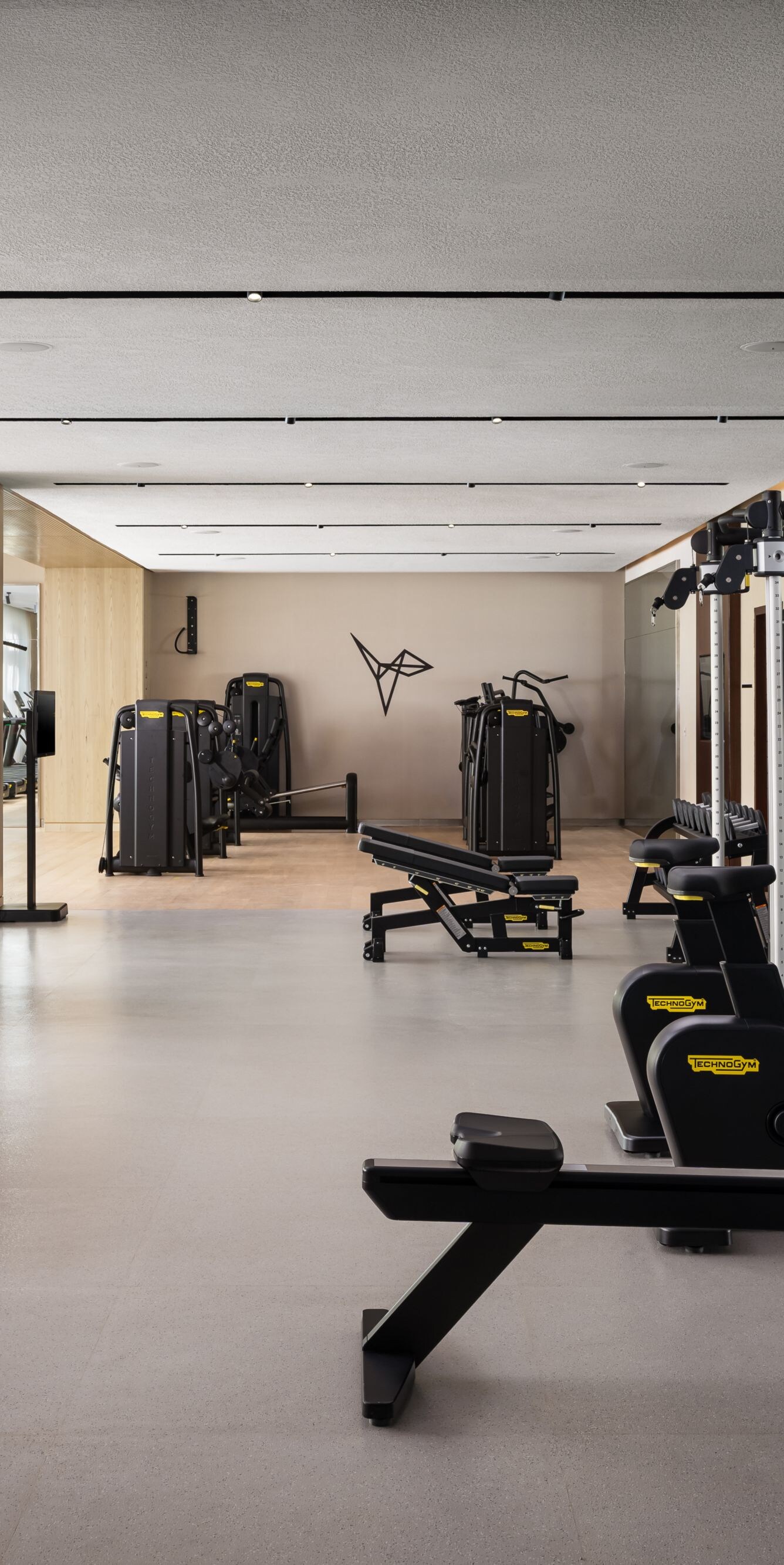 Fitness center with modern equipment