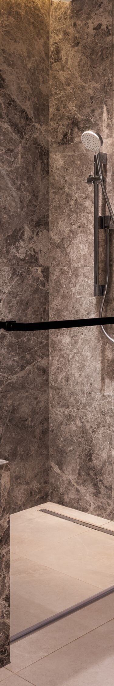 Luxury bathroom with marble and tub