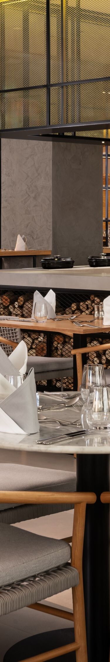 Restaurant with modern design and seating