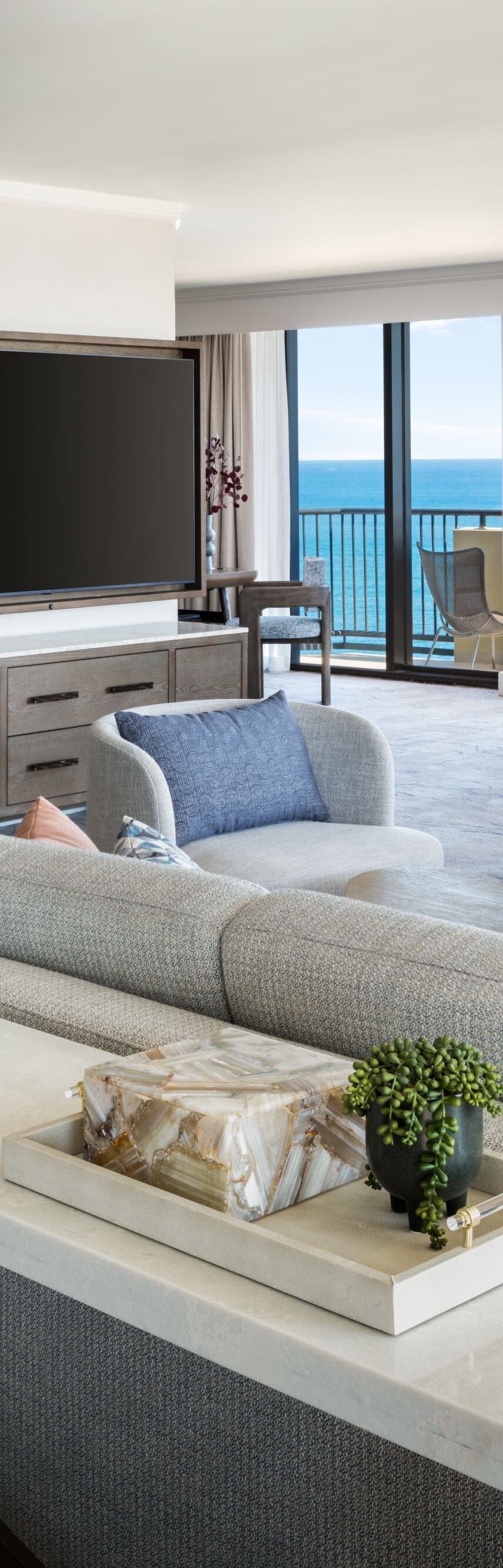 Presidential Suite Living Room w/ balcony