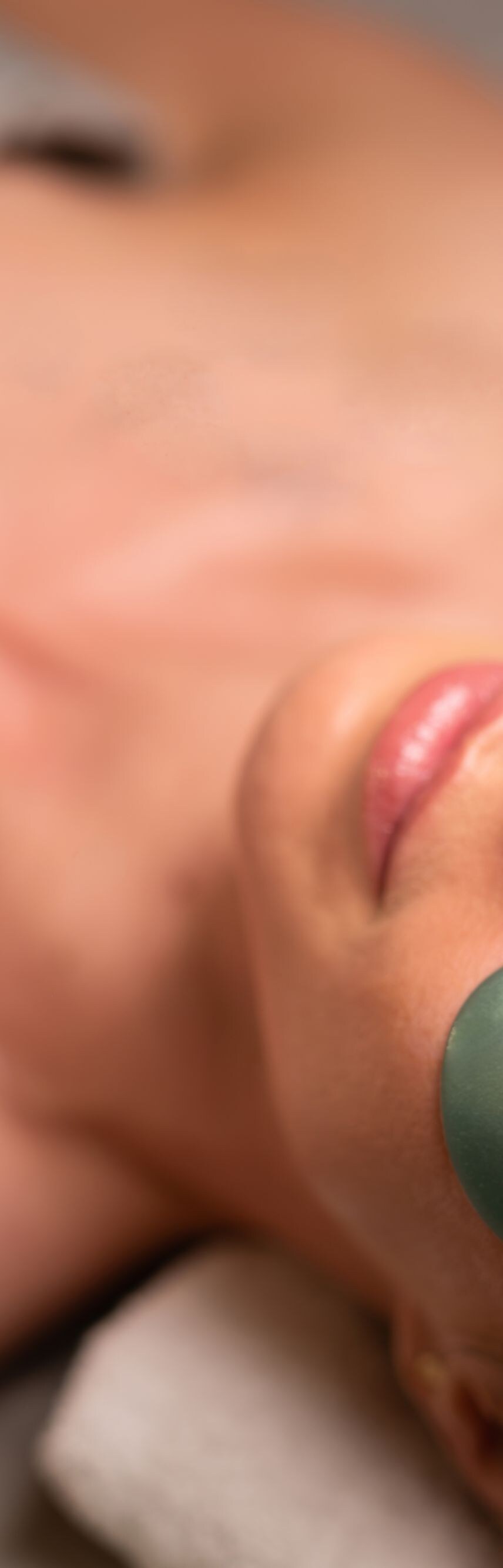 woman receiving spa eye treatment