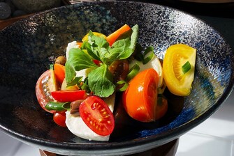 Ensalada de tomate y mozzarella