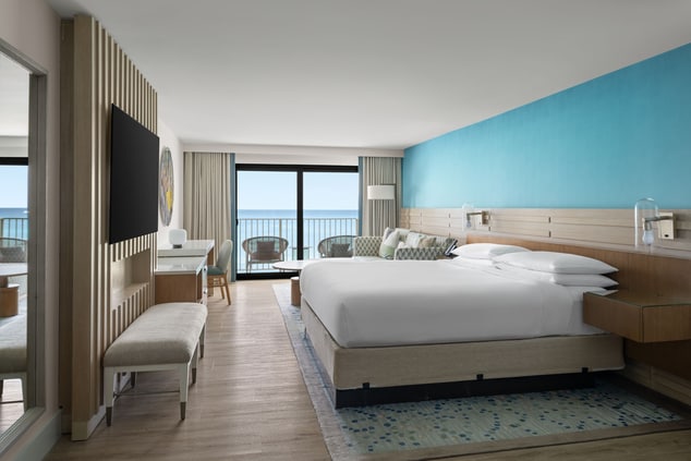 Guest Room with a king bed and ocean view
