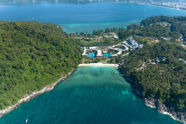 Aerial view of the Phuket Marriott Resort and Spa