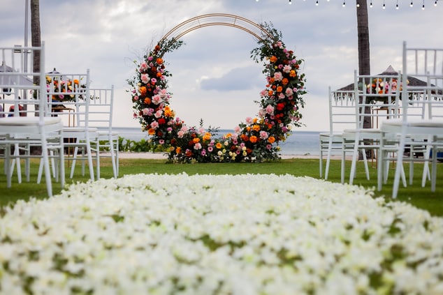 A wedding arch on the beach 