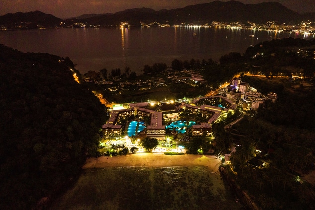 Aerial Night View of the resort