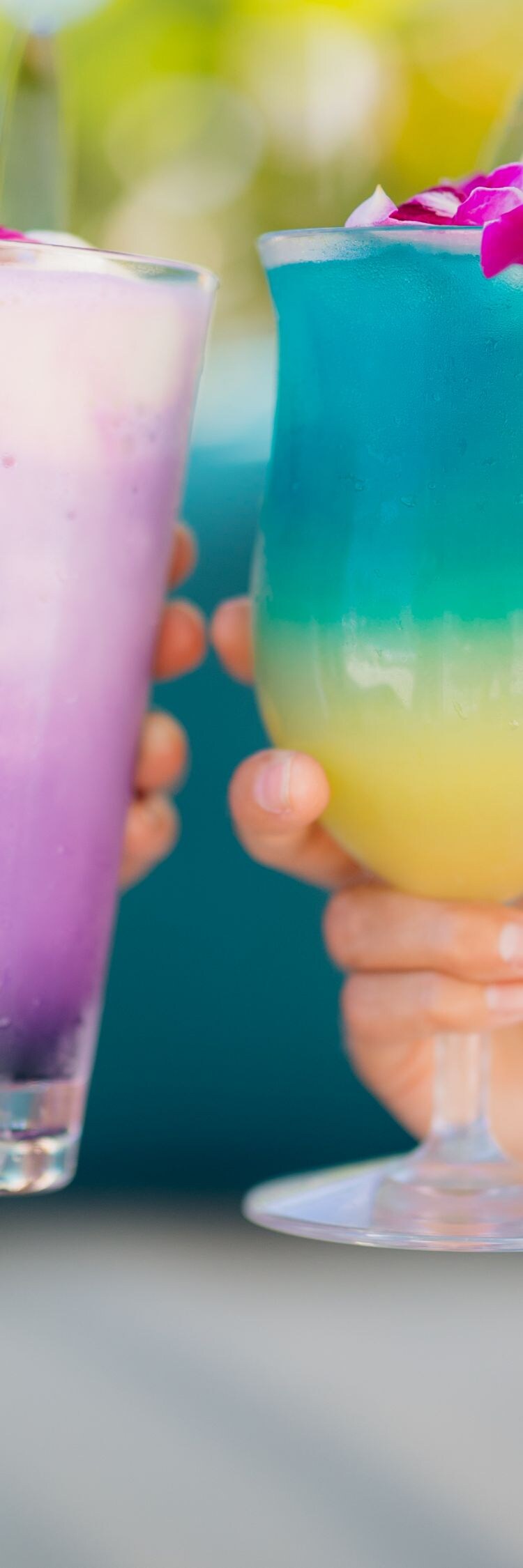 Cocktails served in our cabana