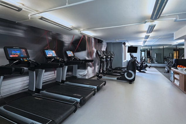 Treadmills in fitness room