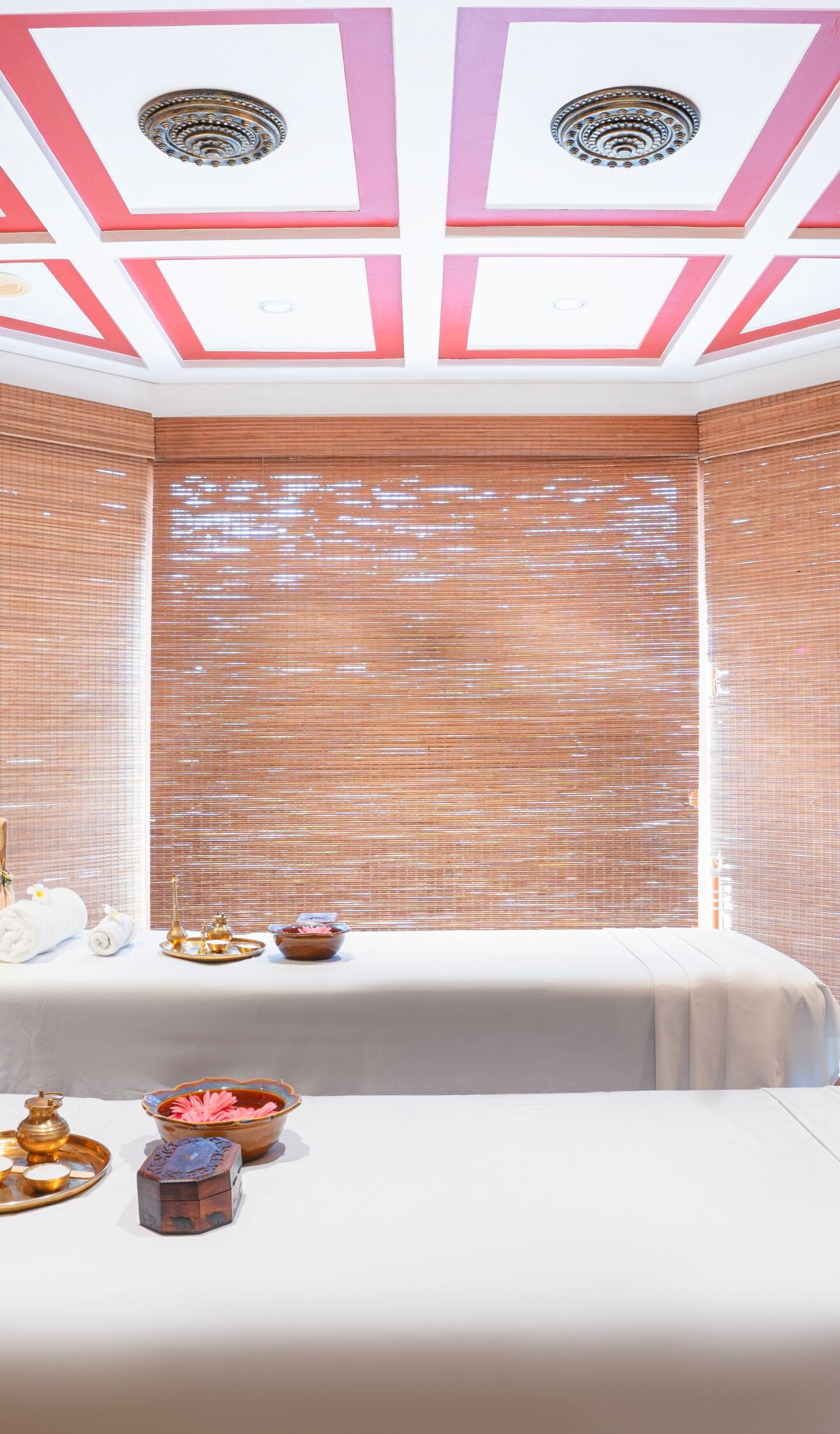 Spa treatment room, tables and amenities