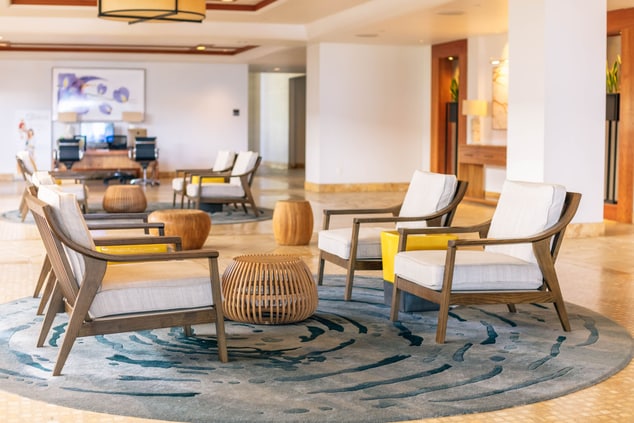 Seating Clusters in spacious lobby